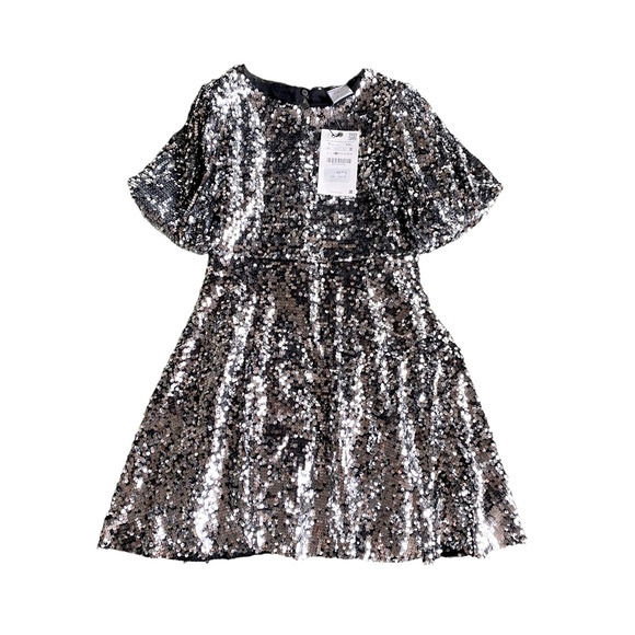 Zara Size 9 Sequins Party Holiday Dress - Picture 2 of 4